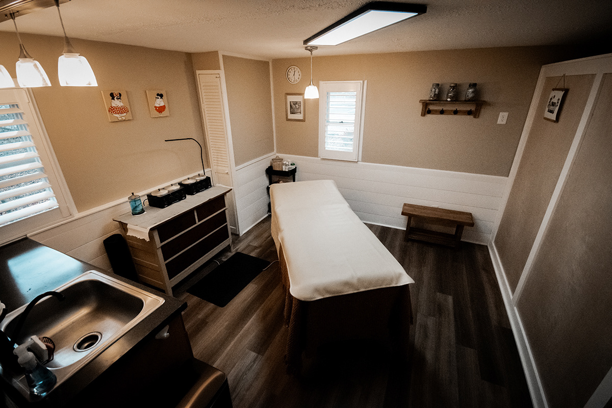 Photo of the waxing room area of Wax Shack