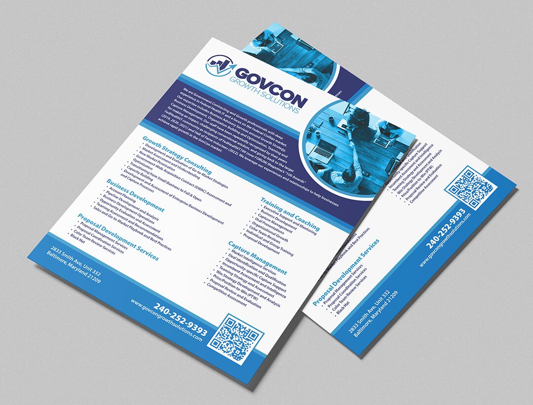 GovCon Growth Solutions one sheet advertisement