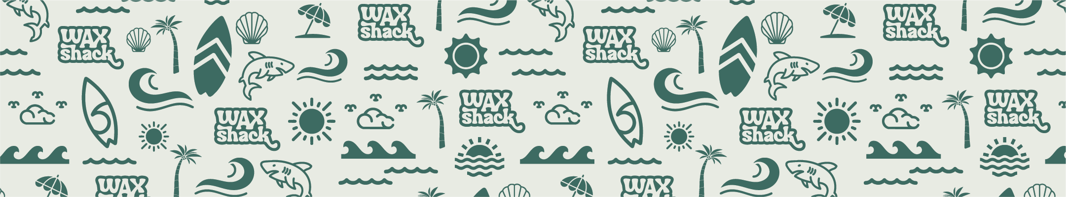 Wax Shack dark green pattern