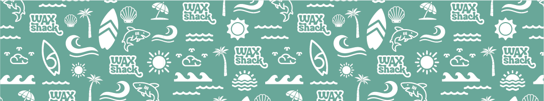 Wax Shack green and white pattern