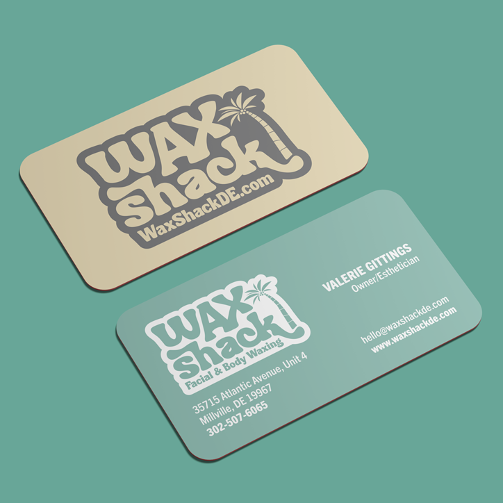 Wax Shack two sided business cards